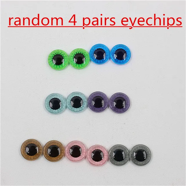 random 4 pairs 1/8 bjd blyth Middie кукла аксессуары Лицевая панель для тела глаза головы eyechips 1/8 - Цвет: random 4 pairs