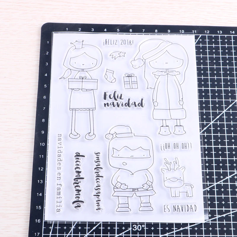 Spanish girl Transparent Rubber Silicone Clear Stamps for Tampons Seal Background Collage Stamp Holiday card Card Making Diy | Канцтовары
