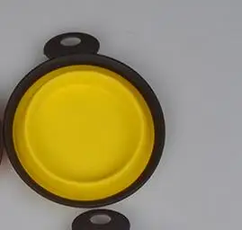 YELLOW 500 мл миски для собак маленькая миска для домашних животных силиконовая складывающаяся миска для домашних животных портативная питьевая вода для собак корм E12 - Цвет: YELLOW
