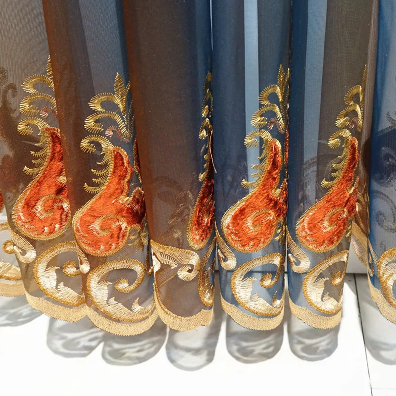 Европейские Роскошные занавески с вышивкой для гостиной кухни окна спальни|curtains