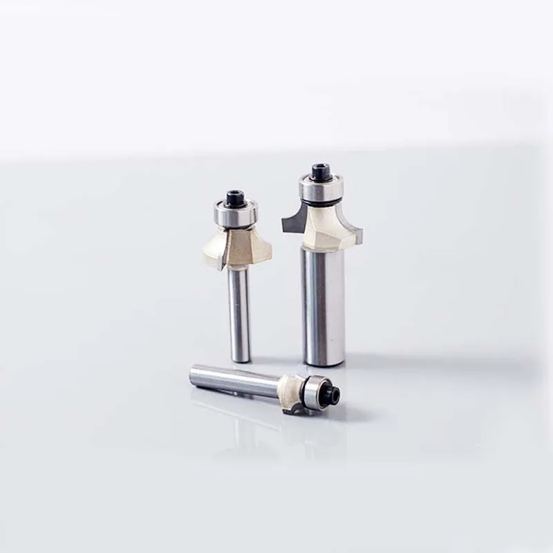 Tideway 1/4 6.35mm Corner Round Bit for Wood Woodworking Tool 2 flute Endmill with Bearing Milling Cutter Corner Round Over Bits