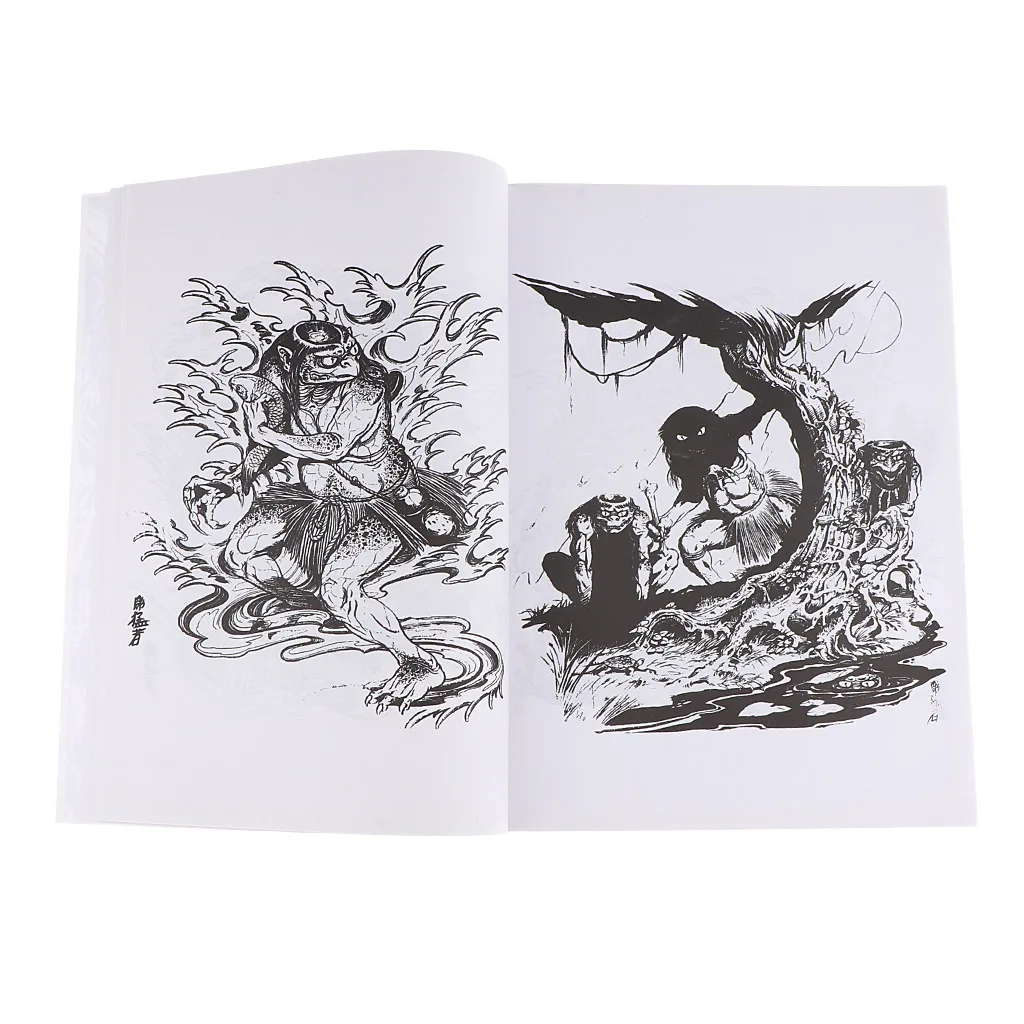 Mythical Animals 51 страниц тату-книга тату рукопись боди-арт тату флэш-книга - Цвет: Mythical Animals