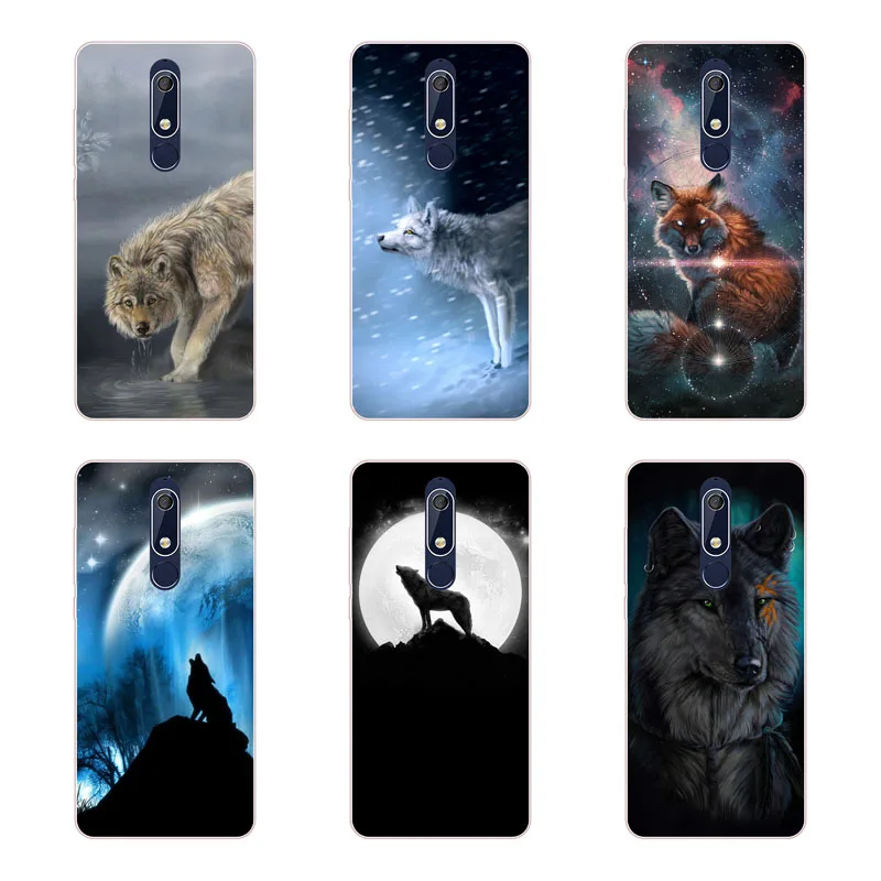 for nokia 5.1 Case Silicon tigon beast Painting Soft TPU Back Cover Protect Phone cases shell |