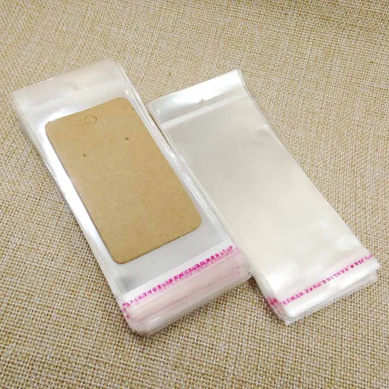DIY серьги карты Opp сумки только 100 шт 6x10 + 4 см на заказ лого цену больше подарков
