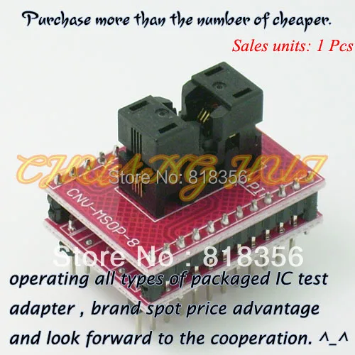 CNV MSOP 8 адаптер MSOP8 К DIP8 IC тестовая розетка/программатор адаптер|msop8|msop8 adapter |