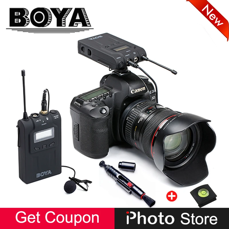 BOYA by wm6 вещательного качества UHF Беспроводной петличный микрофон Системы для eng EFP