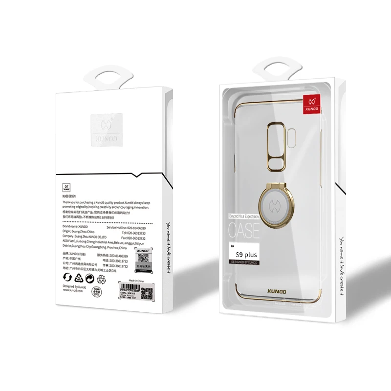 Роскошный Жесткий прозрачный чехол из поликарбоната Xundd для samsung galaxy s9 s9 plus с металлическое кольцо-держатель чехол для s9 s9+ чехол Mooi Hoesjes