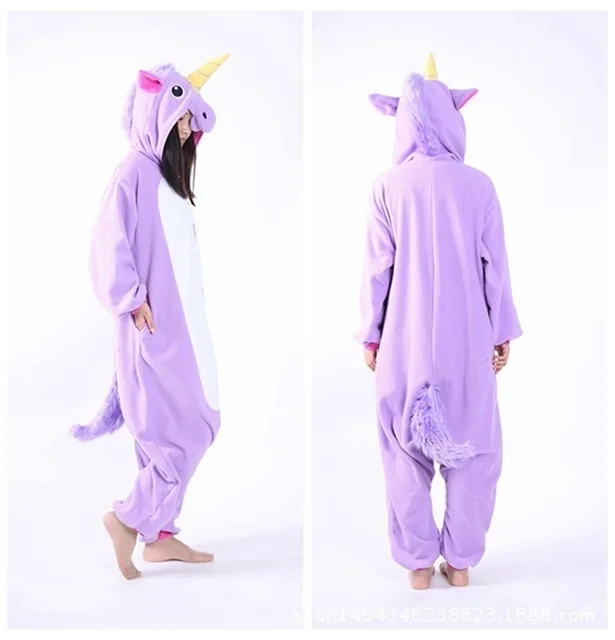 Кигуруми золотые крылья Единорог Пижама-комбинезон licorne Animal unicornio Длинные рукава с капюшоном Комбинезоны для взрослых фланелевая теплая одежда для сна