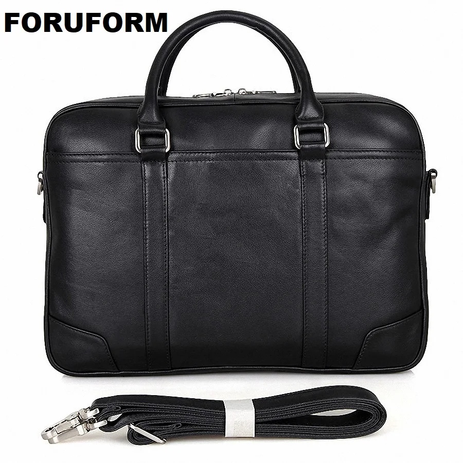 Men's Genuine Leather Briefcase Shoulder Bag Casual Handbag Totes Men Messenger 15.6 Inch Laptop Bag Business Briefcase LI-1650