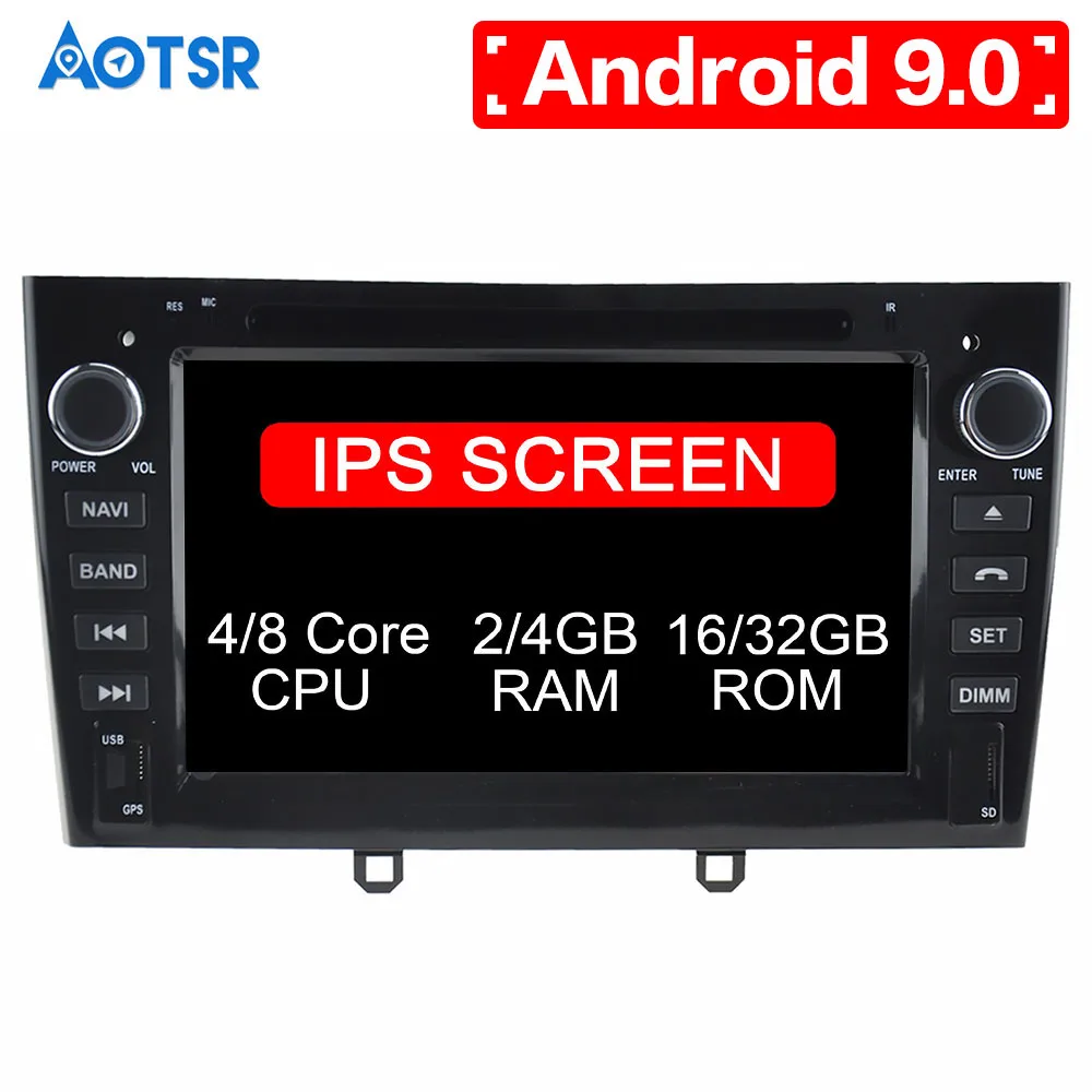 Android 408 8 ядерный автомобильный DVD плеер GPS навигатор для Peugeot 308 308SW 2 din радио