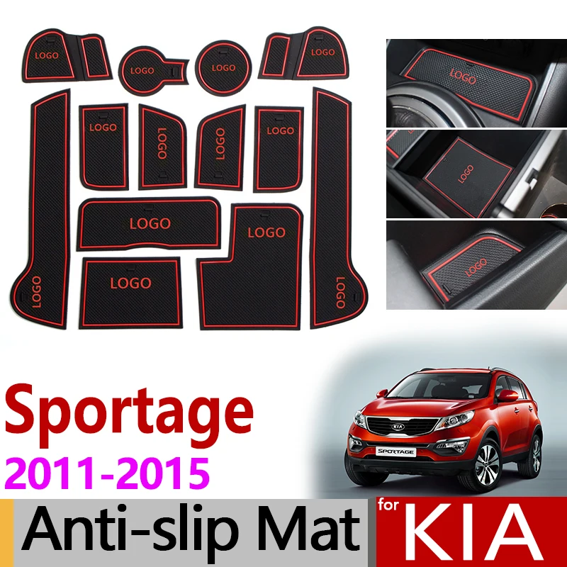 Противоскользящий коврик для разъема ворот резиновые подставки KIA Sportage 2011 2012 2013