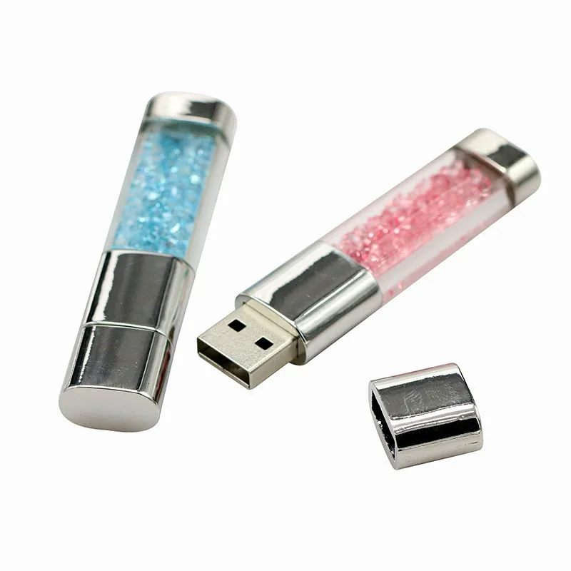 Модный хрустальный USB флеш накопитель 2 0 в подарок на заказ алмазный ключ 64 ГБ 32 16 8