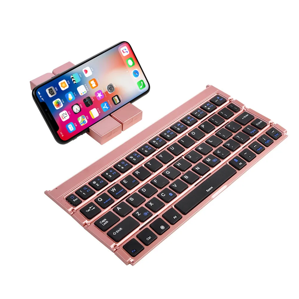 Портативная Складная Беспроводная мини Bluetooth клавиатура VOBERRY подключенная к