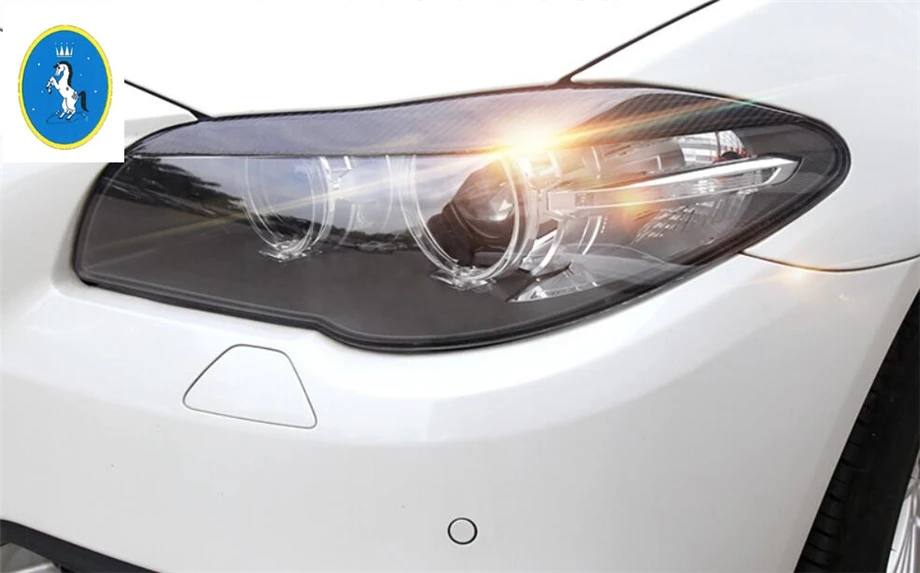

Yimaautotrims For BMW 5 Series 2014 2015 2016 2017 ABS Front Head Light Lamp Eyelid Eyebrow Strip Accessories Cover Trim 2 Piece