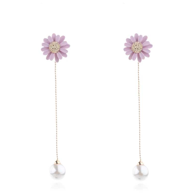 2018 Горячая новинка корейские простые серьги с длинной цепочкой и кисточками