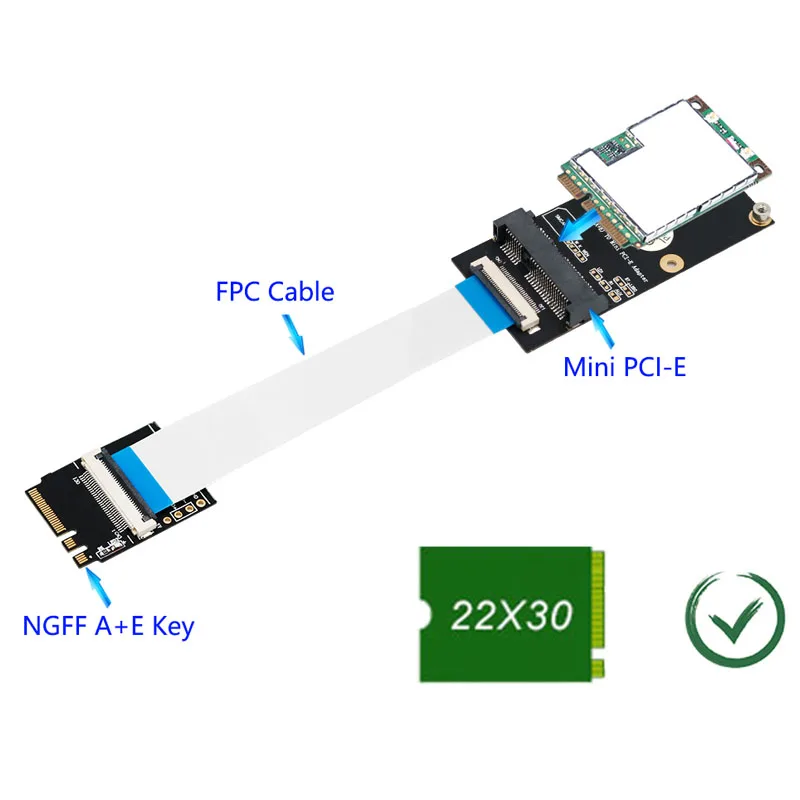 Адаптер M.2 NGFF Key A/E/A + E Mini PCI кабель FPC беспроводной адаптер Wi Fi поддерживает