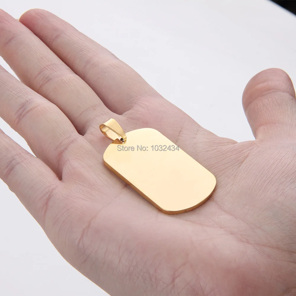 Подвески из нержавеющей стали в форме прямоугольника золотистые Жетоны для