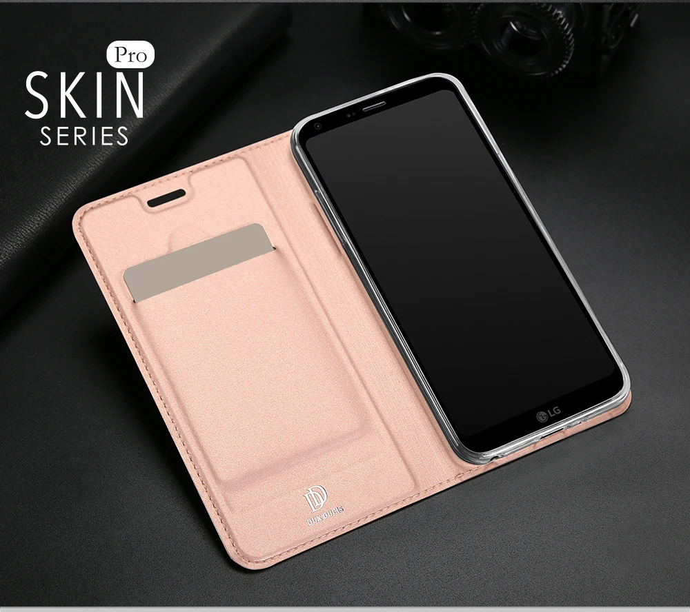 DUX DUCIS Роскошный кожаный чехол-книжка для LG Q6 чехол-бумажник Alpha Q6a Q 6 a M700 чехол