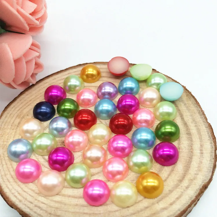 8 мм смешанные цвета 1000 шт./лот плоские половинки жемчуга рукоделие бусины жемчуг