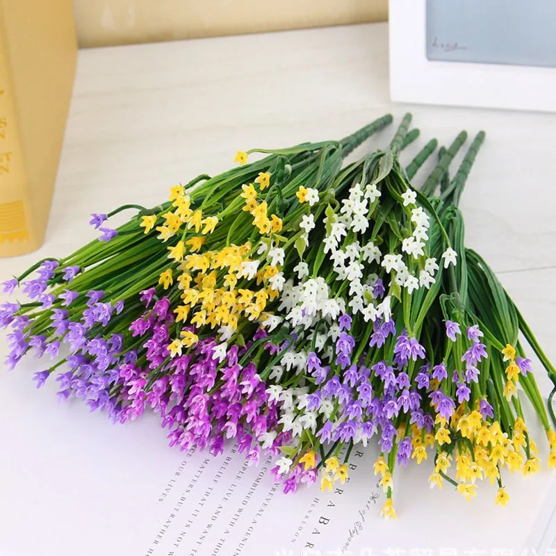 

Green Leaf Plants Fake Flowers Artificial Grass Silk Flower Home Decoration Washed