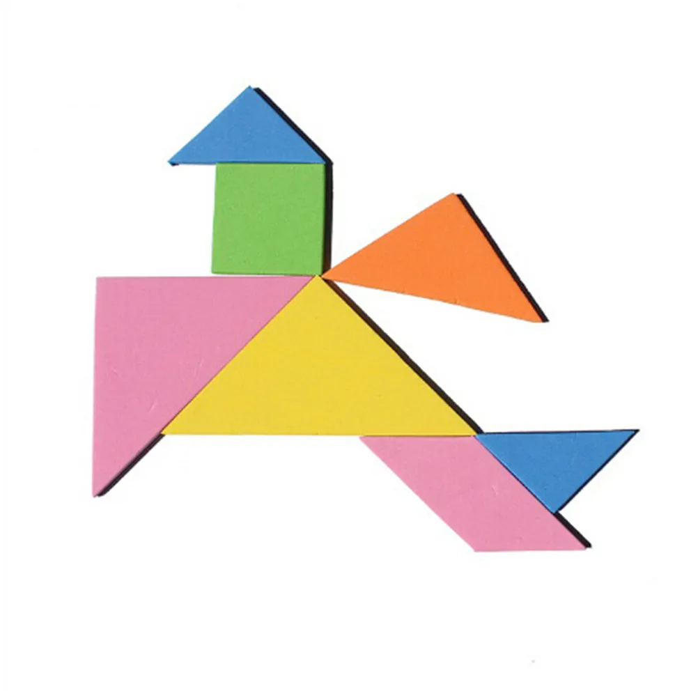 1 Набор радужных цветов EVA Tangram детская головоломка из пенопласта развивающие