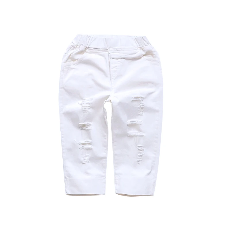 Летние брюки для девочек новинка 2019 Детские хлопковые укороченные повседневные