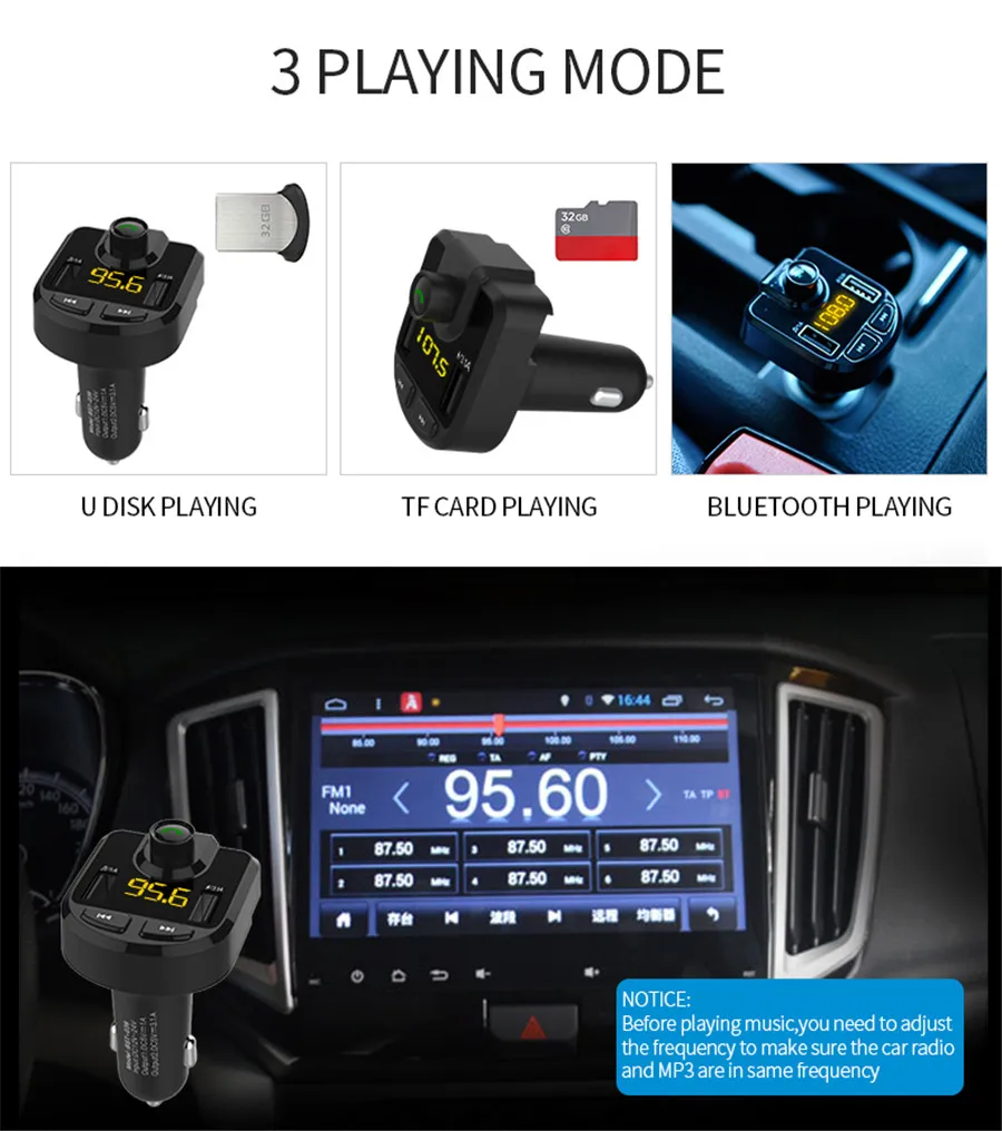 Bluetooth MP3-плеер бортовой автомобильный Bluetooth fm-передатчик Bluetooth fm-модулятор Bluetooth двойной USB сигаретное зарядное устройство BT36