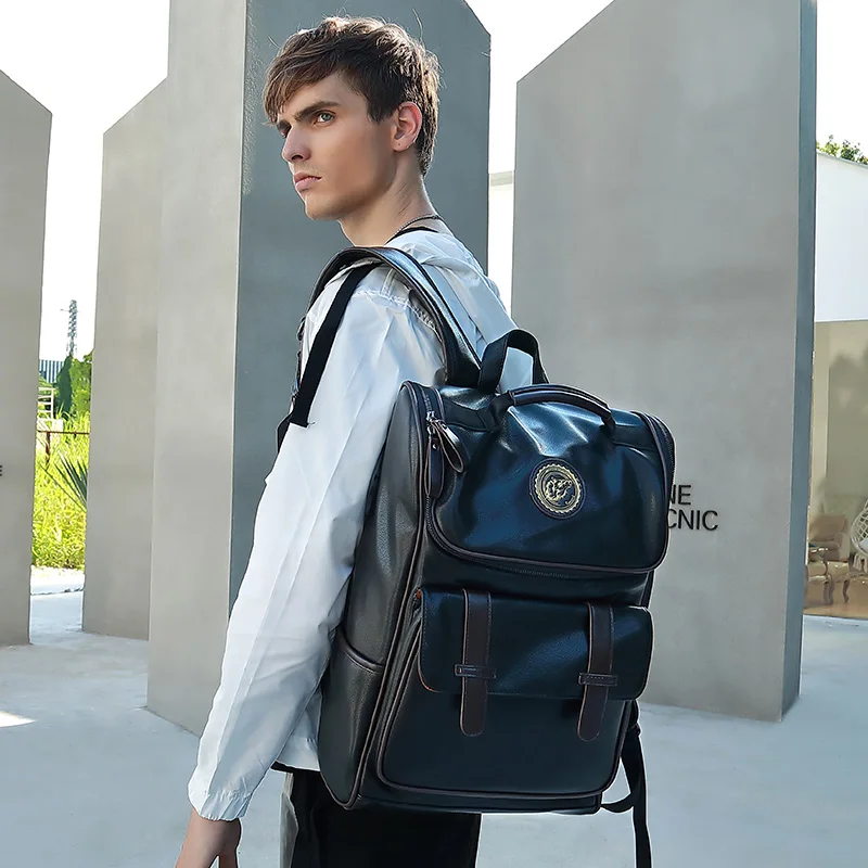 VELALISCIO кожаный рюкзак для ноутбука путешествий 15 дюймов водонепроницаемый USB