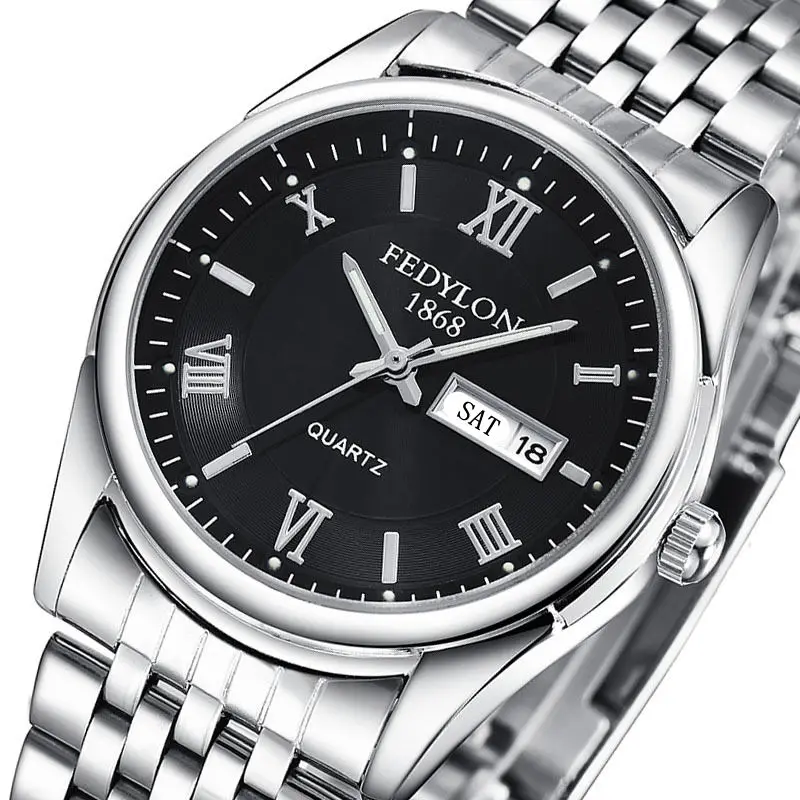 

Business Men's Stainless Steel Watches Calendar Waterproof Men's Date Clock Male Sports Casual Relogio Masculino Wriswatch