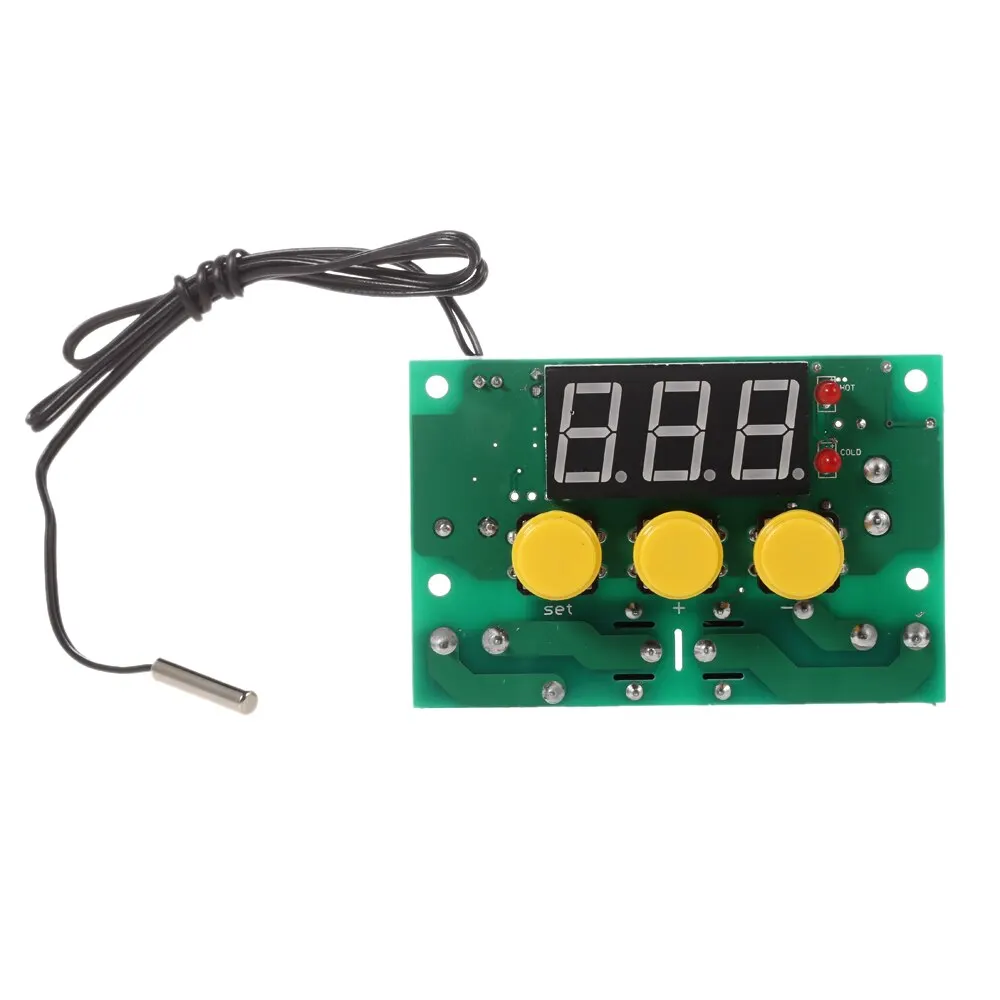 

2 Channel Automatic Switch Thermostat Adjustable 12V Temperature Controller Relay Output High/Low Temperature Alarm