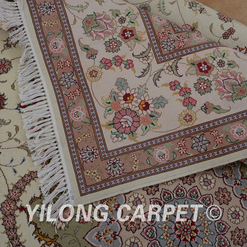 Yilong 8 'x 10' Vantage восточные ковры розовый цветочный изысканный ручной Узелок