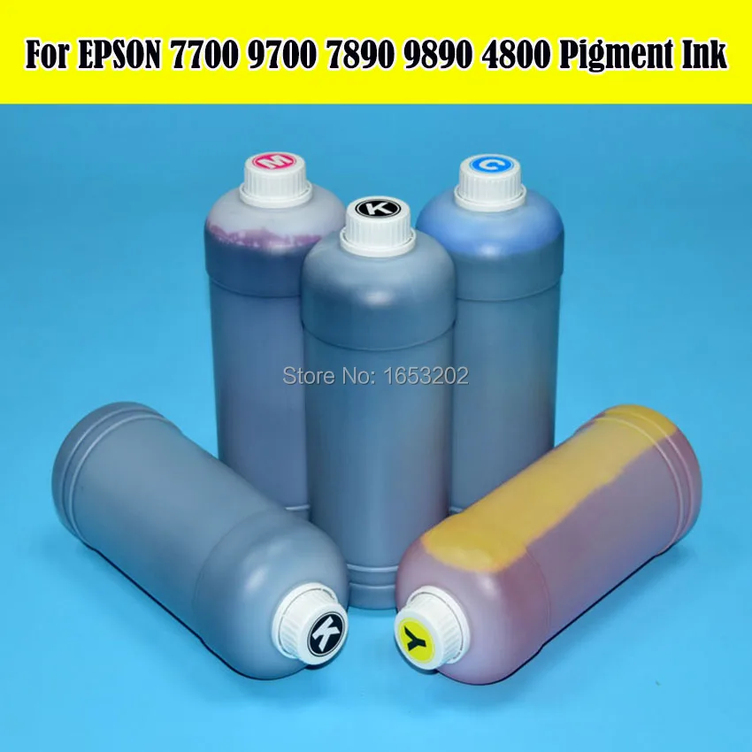 5 цветов высококачественные пигментные чернила для EPSON 7700 9700 7710 9710 картридж 1000