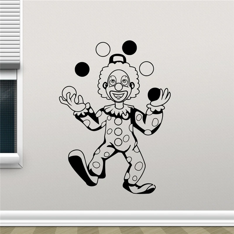 

2018 Direct Selling Wall Sticker Clown Circus Wall Decal Vinyl Sticker Juggler Home Decor Kids Room Art Design Bedroom X390