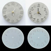 cement concrete silicone mold diy craft clock making clay plaster clay cement clock mould tool