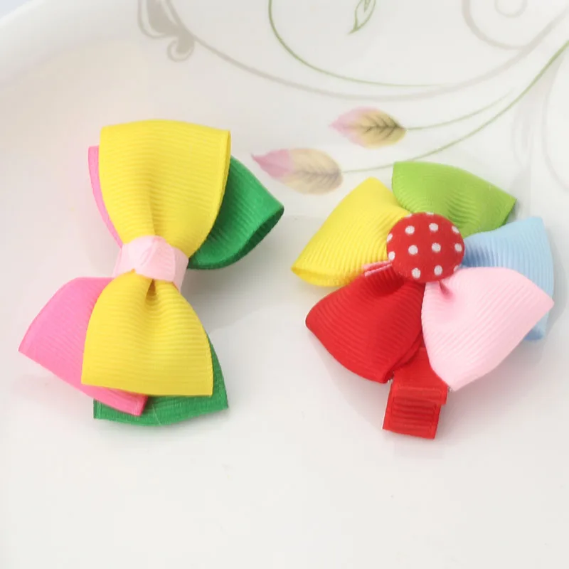 M MISM/Новинка милые разноцветные заколки для волос с бантом и цветком аксессуары