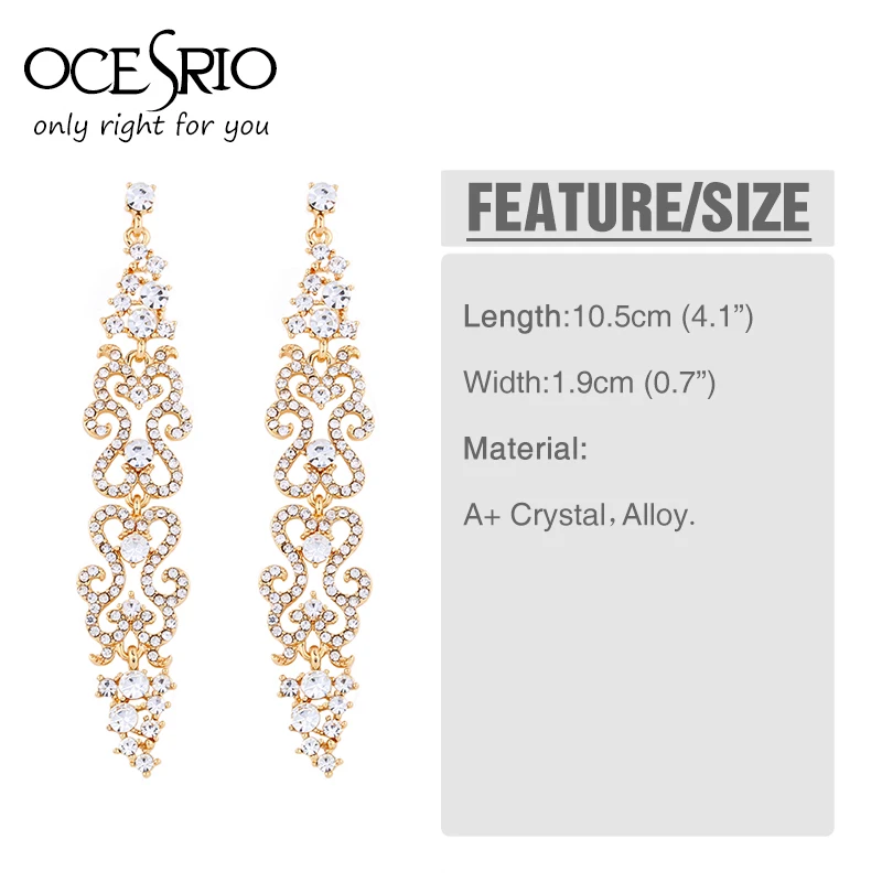 Винтаж черный серьги длинные девушку аксессуары ювелирные изделия кристалл с