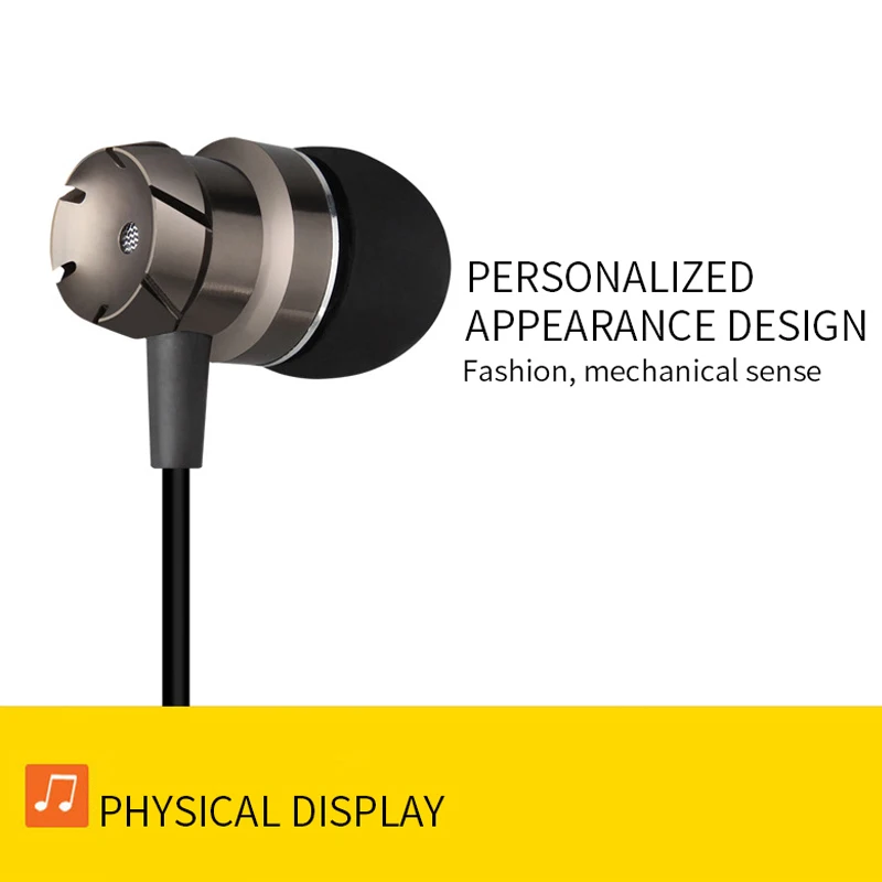 Wired Earphones Stereo Headset With Microphone In-Ear Earbuds Universal For Samsung iphone 6s Smartphone | Электроника