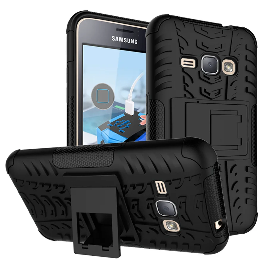 Для samsung J1 2016 J120 Противоударная защитная задняя крышка из подставка чехол для