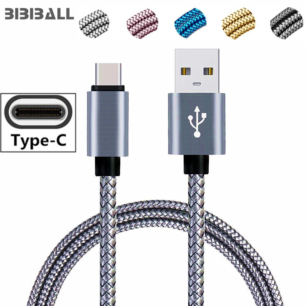 Кабель USB Type C длиной 1 м и 2 для Huawei P20 Lite Samsung Galaxy Note 8 9 A3 A5 A7 2017 S8 S10 кабель зарядки