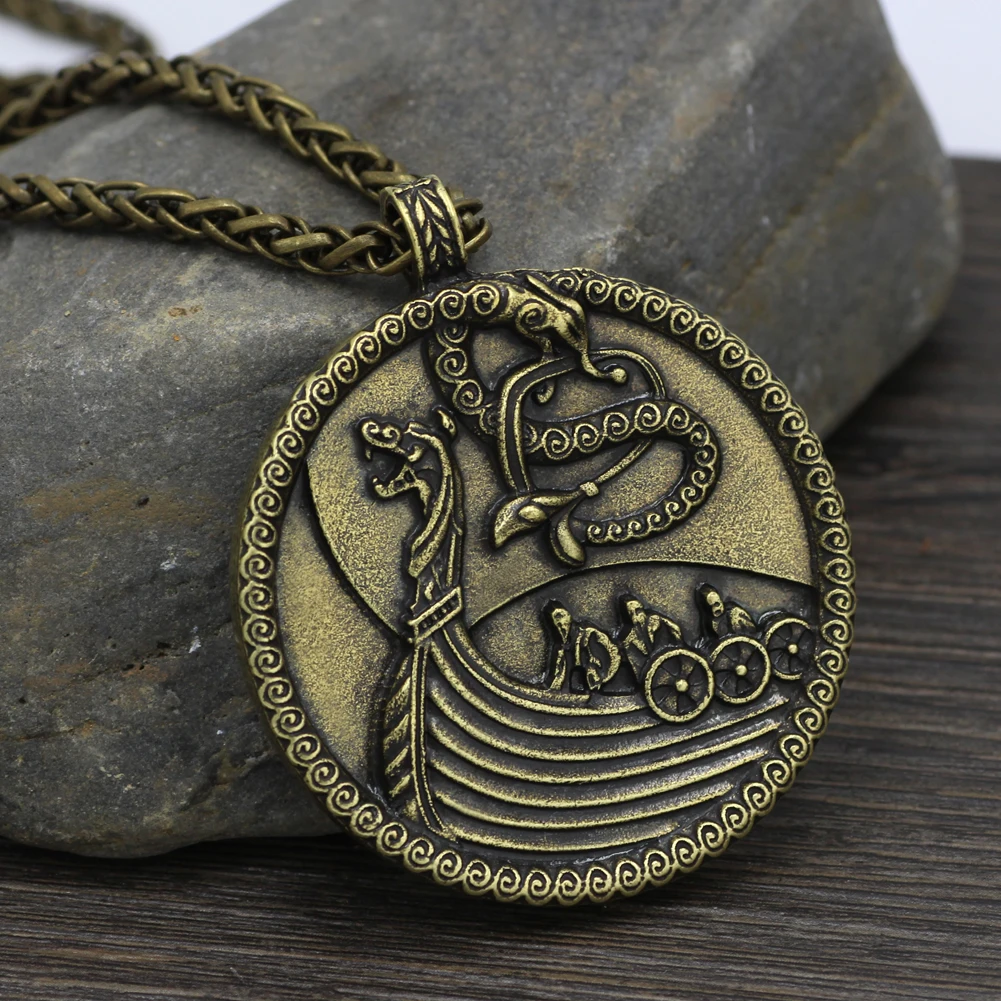 Кулон Викинг корабль Floki's drakkkar ожерелье Ragnar's в стиле Urnes Drakkar Norse кулон