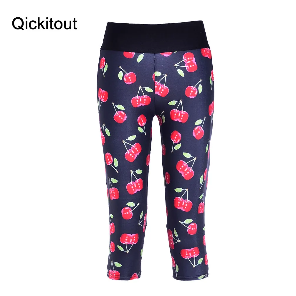 Прямая доставка хит продаж женские штаны с 7 точками леггинсы милые вишни