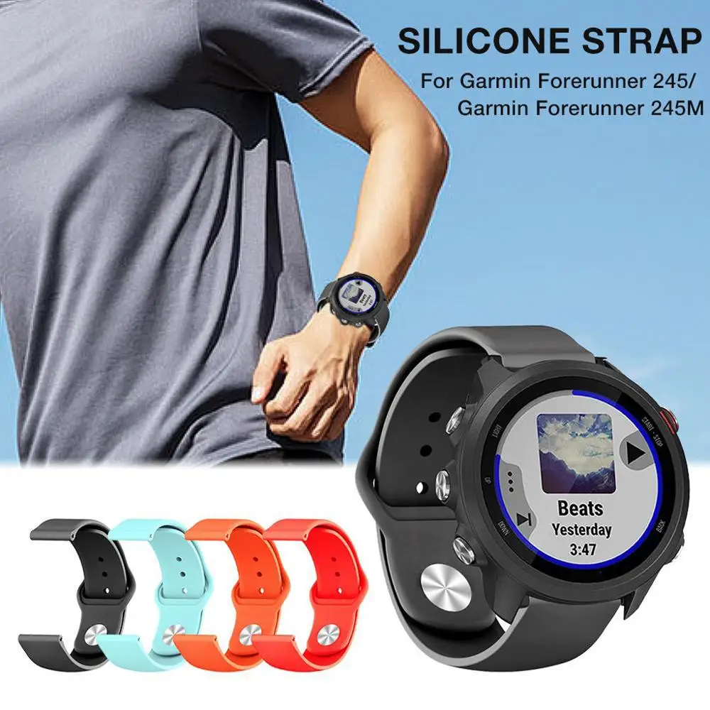 Для Garmin Forerunner 245 Мягкая замена для силиконового ремешка ремешок часов спортивные