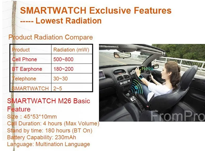Оригинальные Смарт-часы M26 с Bluetooth, Роскошные наручные часы Rwatch, умные часы с циферблатом, SMS, напоминают шагомер для телефона Android samsung