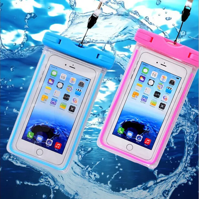 6.0&quot PVC Luminous smartphone bags for xiaomi redmi5 plus case Waterproof iphone5s huaweiP20 P20lite fo S8 S8plus S9 | Мобильные