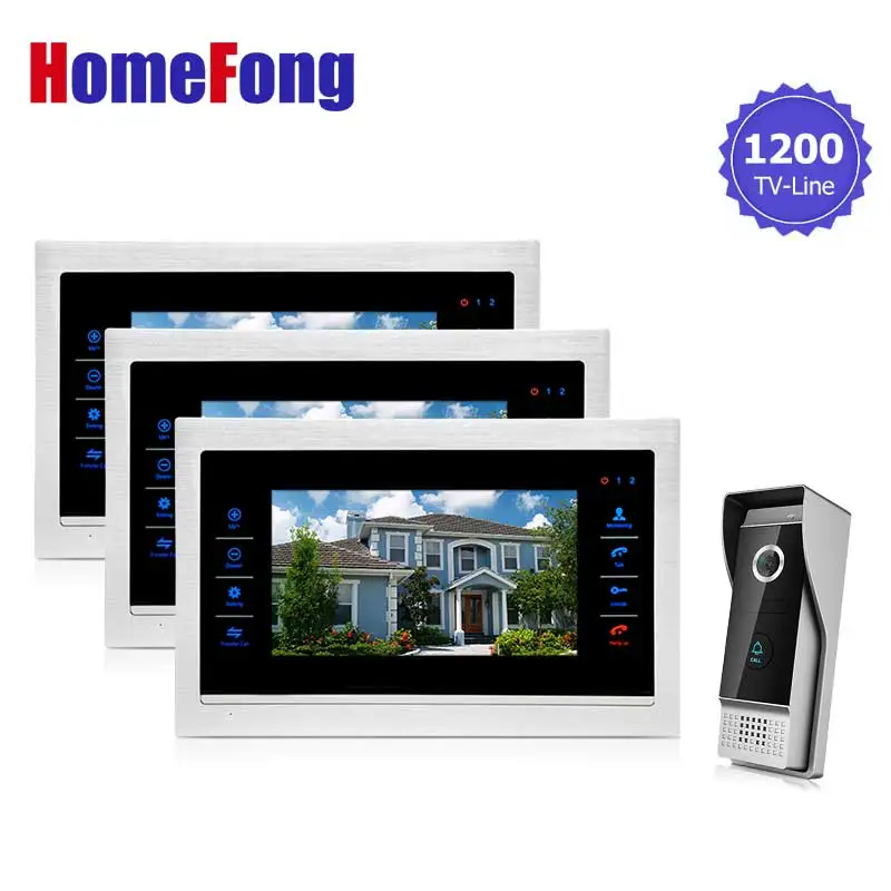 Ysecu дверь телефонный монитор видео дверной звонок Камера домофон 3V1 охранных 3