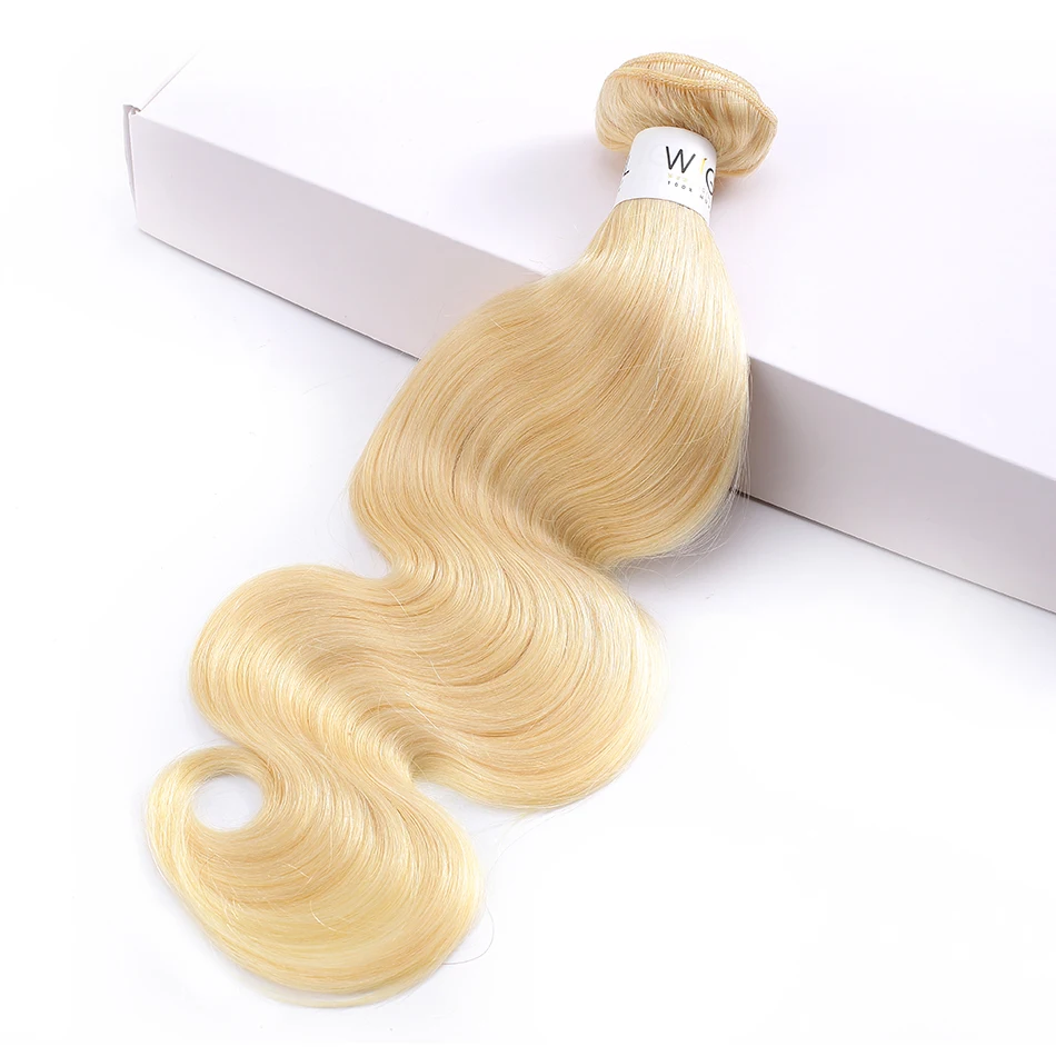 Wigirl волос бразильские волнистые волосы Remy парики из натуральных 1/3/4 шт #613 длинные