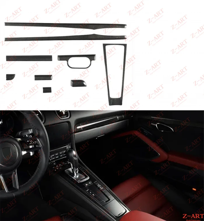 Z-ART части интерьера из углеродного волокна для Porsche Boxster Cayman718 части внутренней отделки из углеродного волокна для Porsche 718