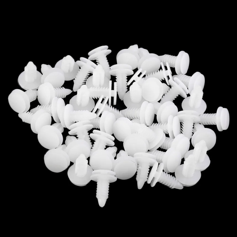 

Dehyaton 50pcs 8mm Hole Door Rivet Push Clip White Cars Lined Cover Barbs Christmas Tree Rivet Fasteners Auto Fasteners For Cars