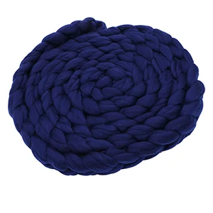 Dark Blue Горячая Ручная работа шерстяное вязаное одеяло Новорожденный ребенок фото реквизит фон ковер - Цвет: Dark Blue