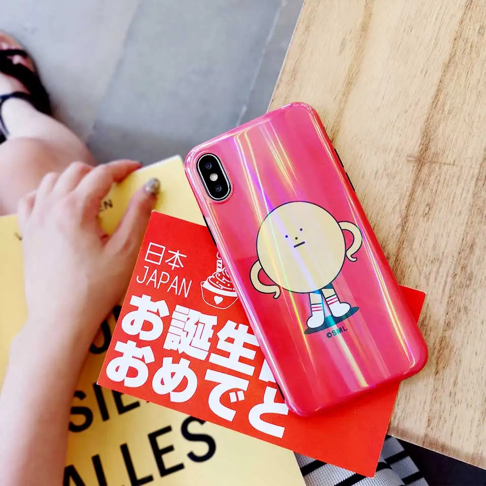 Cartoon couple mobile phone case For iPhone 6 6S 7 8 Plus Drop-proof Back Covers Funda TPU iphone X |